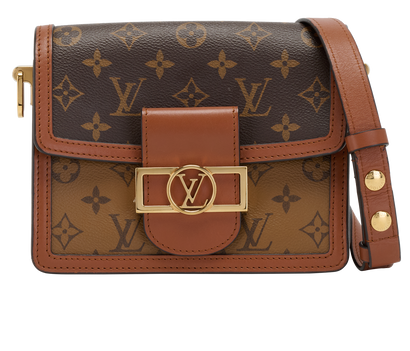 Mini Dauphine, &pound;1,400, Handbags, Brown, Canvas, Front view